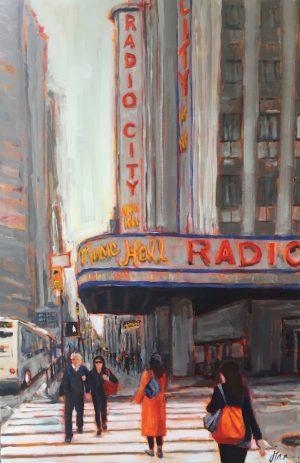 Original Art for sale: Radio City Music Hall